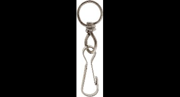 Deltafix simplexhaak met wervel vernikkeld 30 mm 6 st.