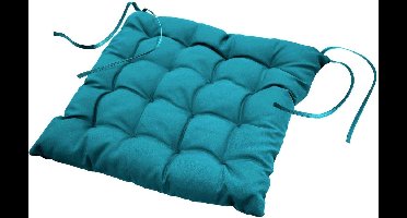 Stoelkussen-zitkussen Essentiel aqua 40x40x7cm