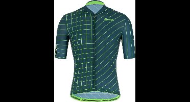 Santini Fietsshirt Korte mouwen Groen Heren - Eco Sleek Dinamo S/S Jersey Military Green - 2XL