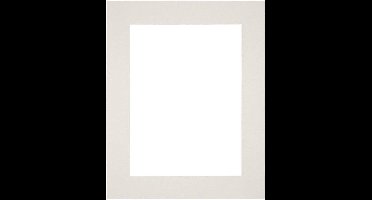 Passe-Partout Fotomaat 13x18 cm - Lijstmaat 24x30 cm - Lichtgrijs - Museumkarton - Fotolijst niet inbegrepen