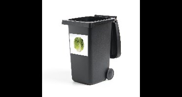 Container sticker Sla - Donkergoene sla tegen een witte achtergrond - 40x40 cm - kliko sticker - weerbestendige containersticker