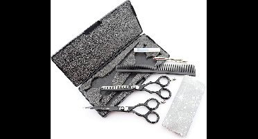 Haryali Zwart Professioneel 6 Inch Haar knippen Nagelschaar Set (Hairdressing Scissors Set)