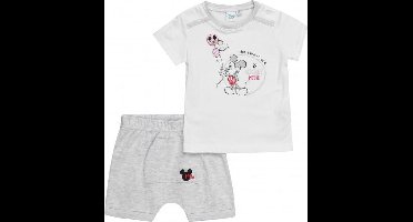Disney Mickey Mouse zomer set - 2-delig - wit/grijs - maat 86 (24 maanden)