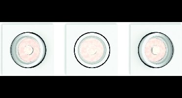 Philips Enneper inbouwspot - 3-lichts - wit - vierkant