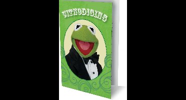 Muppets - Kermit De  Kikker - 6 Dubbele Uitnodigingen Met Envelop