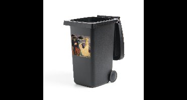 Container sticker Edvard Munch (vierkant) - Separation - Edvard Munch Klikosticker - 40x40 cm - kliko sticker - weerbestendige containersticker