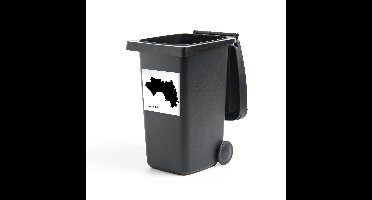 Container sticker Guinee illustratie - Illustratie van het zwarte silhouet van Guinee Klikosticker - 40x40 cm - kliko sticker - weerbestendige containersticker