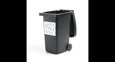 Container sticker One Line Art Illustraties - One line illustratie van gezichten Klikosticker - 40x40 cm - kliko sticker - weerbestendige containersticker