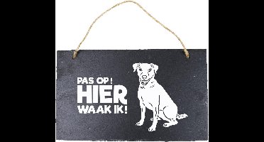 Paper Dreams Waakbord Jackrussellterriër 25 Cm Leisteen Zwart