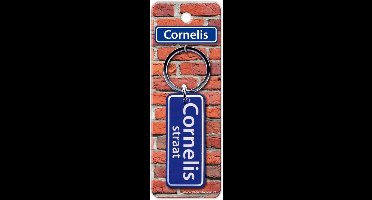 Paper Dreams Sleutelhanger Straatnaam Cornelis 9 Cm Blauw