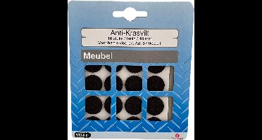 STARX anti-krasvilt - meubelvilt | zelfklevend | Ø 18 mm | bruin | 16 STUKS
