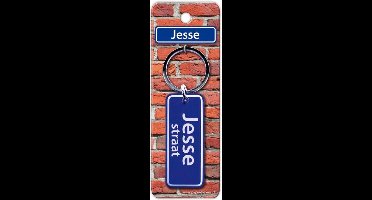 Paper Dreams Sleutelhanger Straatnaam Jesse 9 Cm Staal Blauw