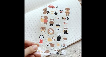 Hodoo Puppy Levensstijl Leuke DIY Scrapbooking Dagboek Briefpapier Stickers