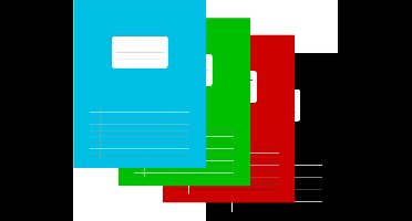 Schrift - A5 - Gelijnd met kantlijn - 40 vel - assorti - per stuk