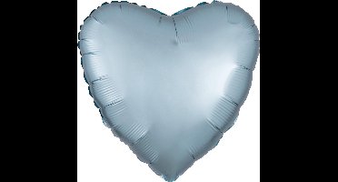 Amscan Folieballon Pastel Heart 40 Cm Blauw