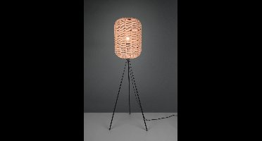 TRIO RUNA - Vloerlamp - Zwart mat - excl. 1x E27 4W - Voetschakelaar