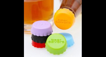 Beersaver - Bierfles afsluit dopjes | Anti insecten dopjes | 6x Bierdoppen - Bier dop - Bierfles - Flessenstop - Zes Stoppers
