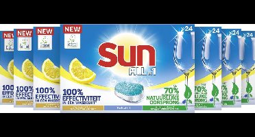 Sun All-In-1 Citroen Vaatwastabletten - 7 x 24 tabletten - Voordeelverpakking