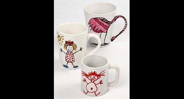 Creativ Company Materialenset Porseleinen Mokken Beschilderen met Glas- en Porseleinstiften