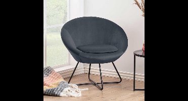 Fauteuil Eva Donkergrijs - Giga Living