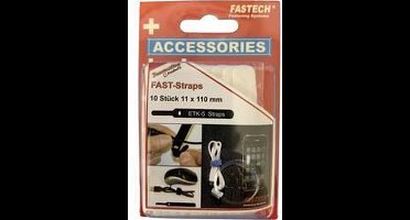 FASTECH® 800-010C Klittenband kabelbinder Om te bundelen Haak- en lusdeel (l x b) 110 mm x 11 mm Wit 10 stuk(s)