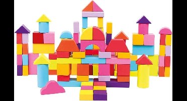 Bino Bouwblokken Junior Hout 100-delig