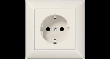 Jung AS1520KI Wandcontactdoos met randaarde Inzetstuk 1-voudig Crème-wit 1 stuk(s)