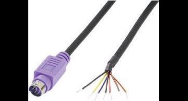 BKL Electronic 0204097 Miniatuur-DIN-connector Stekker, recht Aantal polen: 6 Violet 1 stuk(s)
