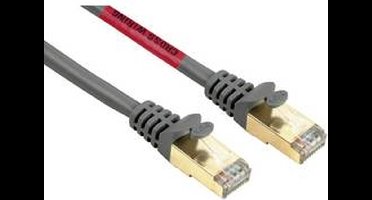Hama RJ45 (cross) Netwerkkabel Aansluitkabel CAT 5e S/STP 3.00 m Grijs Snagless