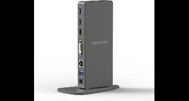 Wavlink USB 3.0 Universele 2K Docking Systeem Windows Mac OS X - Plug en Display