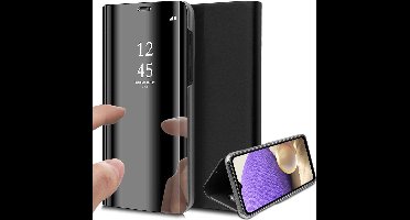 Hoesje geschikt voor Samsung Galaxy A32 5G - Book Case Spiegel Zwart
