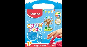 COLOR'PEPS vingerverf EARLY AGE - 4 potjes à 80 gram