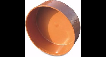 Eindkap PVC-U 125 mm SN4 lijmmof roodbruin