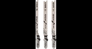 Bosch - 3-delige decoupeerzaagbladenset T-schacht (2; T 101 BIF); (1; T 101 AOF)