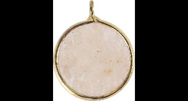 Sieradenhanger, d: 15 mm, gatgrootte 2 mm, 1 stuk, beige