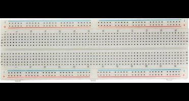 Velleman Breadboard, soldeervrij, 830 contacten, compatibel met Arduino, ABS, grijs