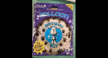 Ballon verjaardag jongen 45 cm, star