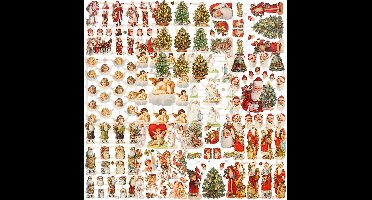 Vintage plaatjes, kerstmis, vel 16,5x23,5 cm, 30 vel/ 1 doos