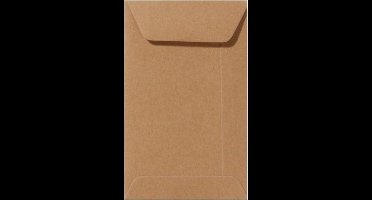 Kleine bruine Kraft envelopjes - 6,5x10cm - 20 stuks