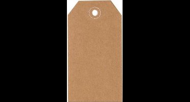 Quantore Kartonnen Labels - L - 4,5 x 9 cm - Lichtbruin - 20 Labels - Cadeauversiering