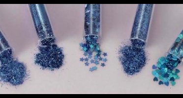 Glitterset assorti Jeans 1.8 Gram 5 Stuks