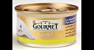 Gourmet gold fijne mousse kip - 85 gr - 24 stuks