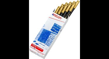 edding 1200 teken-/viltstift (colourpen) goud metallic - ronde punt - 1-3 mm - doos van 10 stuks