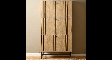 Schoenenkast Muuto Naturel 100x140cm Melamine - Giga Living