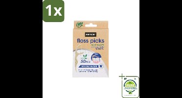 1 x Sence – Flosser – Fresh 2-in-1 Bamboo – 50 Flossers - Mondverzorging - Flosser - Tandenstoker - Tandplak - Etensresten