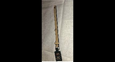 Hunter halsband - softy nickal beige/zwart - veggie leather - 30 cm x 2 cm - nek 18-24 cm