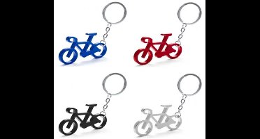 Non-branded Sleutelhanger Fiets Aluminium Rood