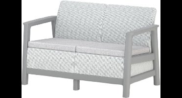 Keter Scandi Linea 2-zits Loungebank - Lichtgrijs