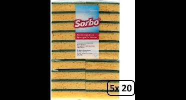 Sorbo Schuursponsen - Grootverpakking - 100 stuks (5x20) - Zware kwaliteit
