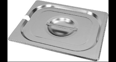 Mega-M GN - Deksel GN 1/2 met lepeluitsparing - Roestvrijstaal - Hittebestendig - Professioneel